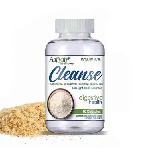 Aafiyah Healthcare Cleanse Capsules Detox and rejuvenate with psyllium husk for digestive health, regularity, and overall wellness support