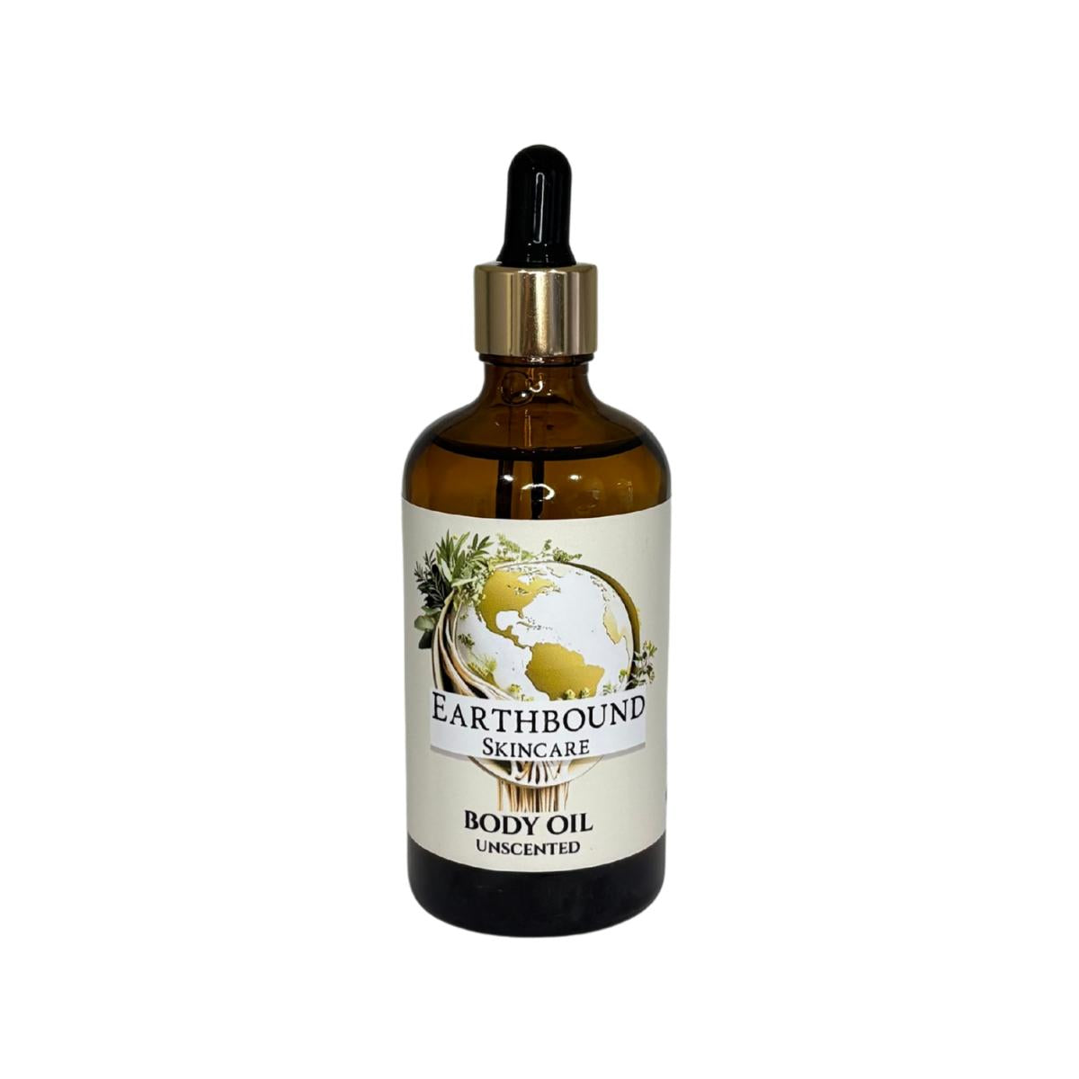 Earthbound Skincare Body Oil Unscented 100ml