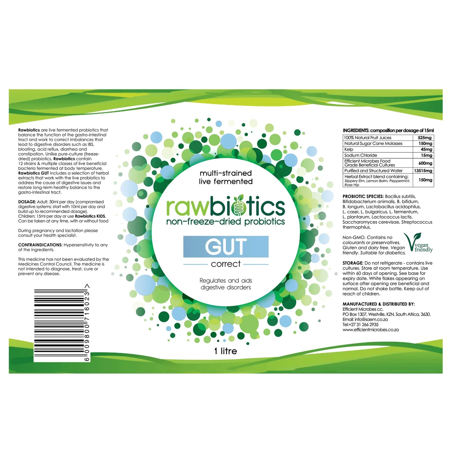 Rawbiotics GUT Correct 500ml