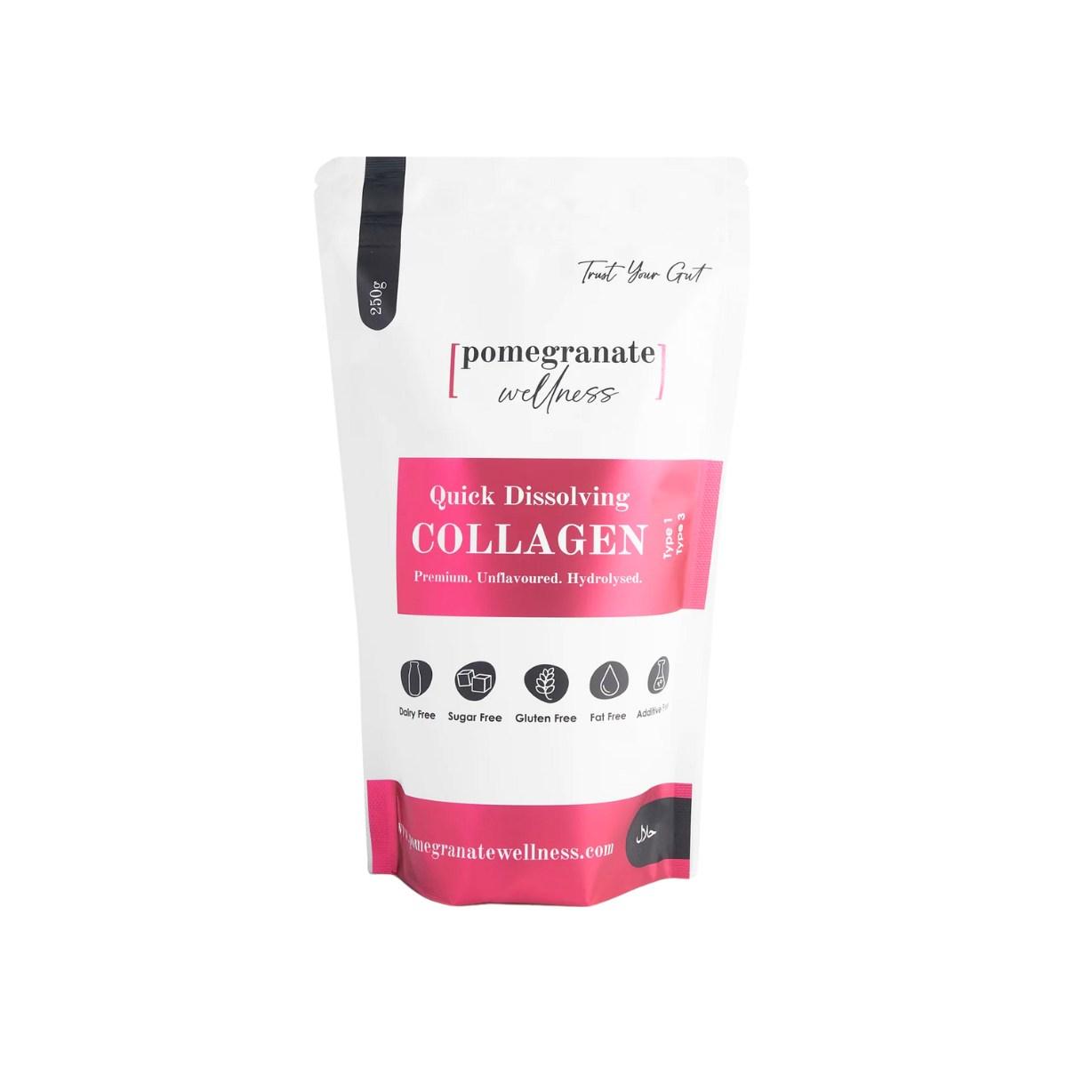 Pomegranate Wellness Quick Dissolving Collagen 250g Zayaan Wellness Pomegranate Wellness Quick Dissolving Collagen 250g Zayaan Wellness