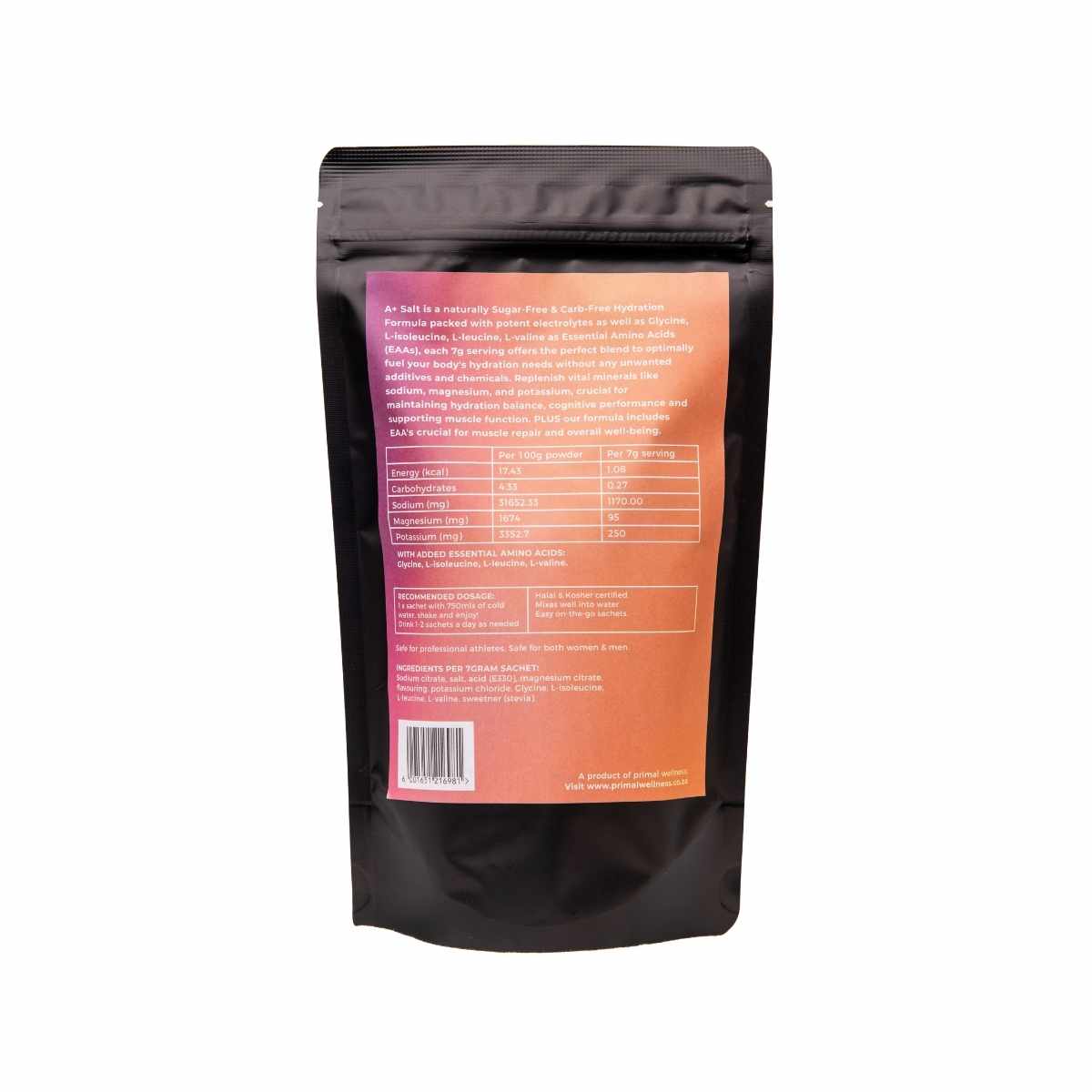 Primal Wellness Electrolyte A+ Salt Dual Flavour 30