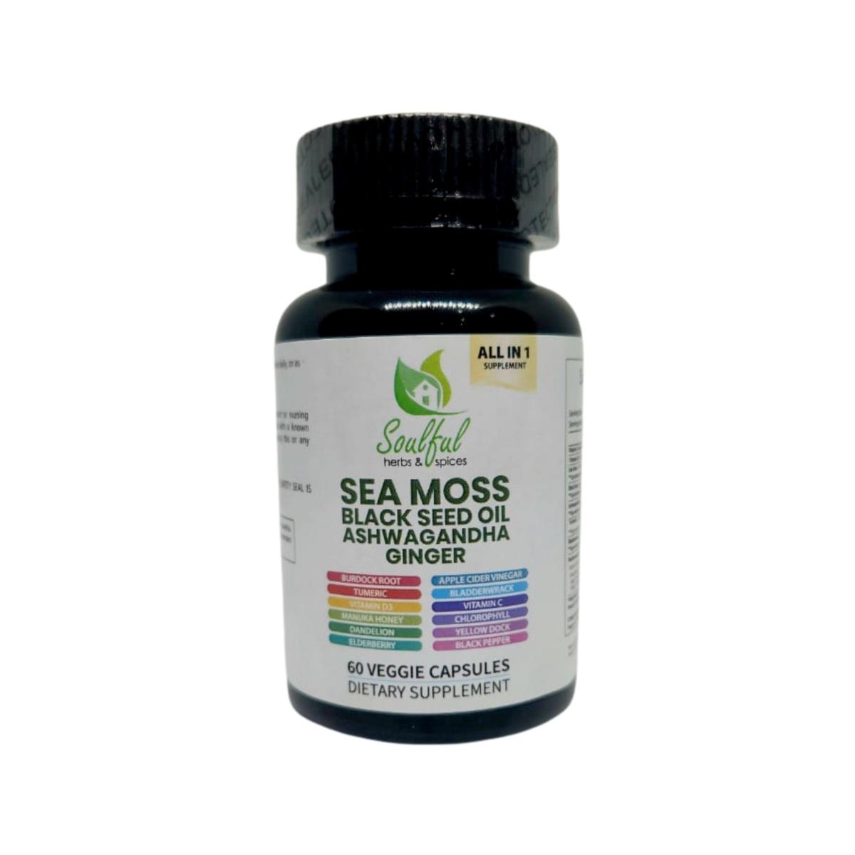 Soulful Herbs & Spices Seamoss Allin1 Supplement 60