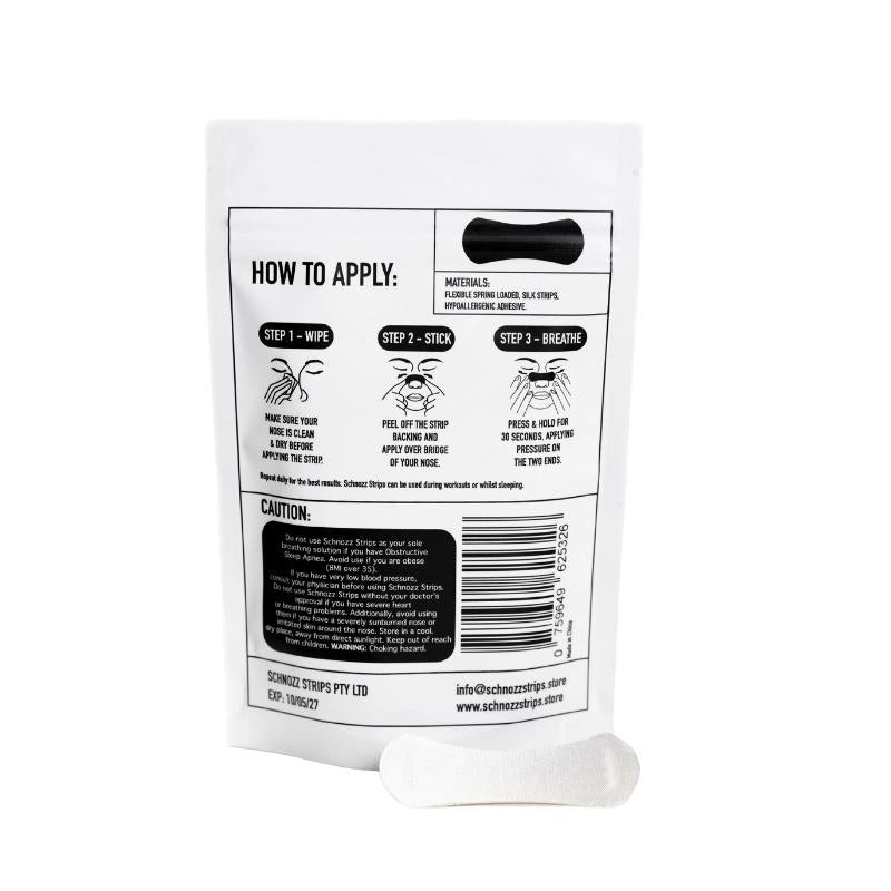 SCHNOZZ Nasal Strips 30 Day Supply
