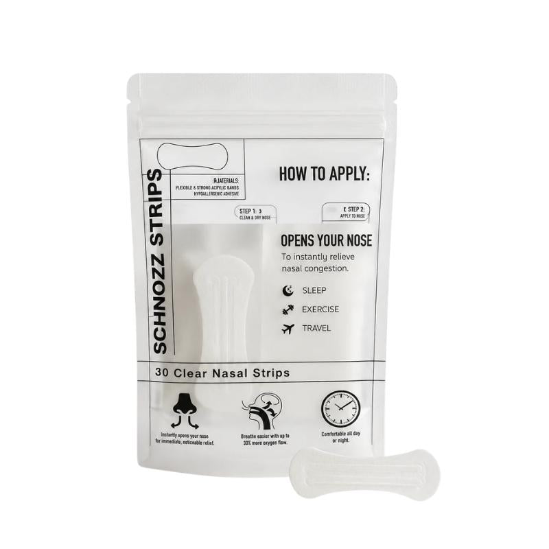 SCHNOZZ Nasal Strips 30 Day Supply