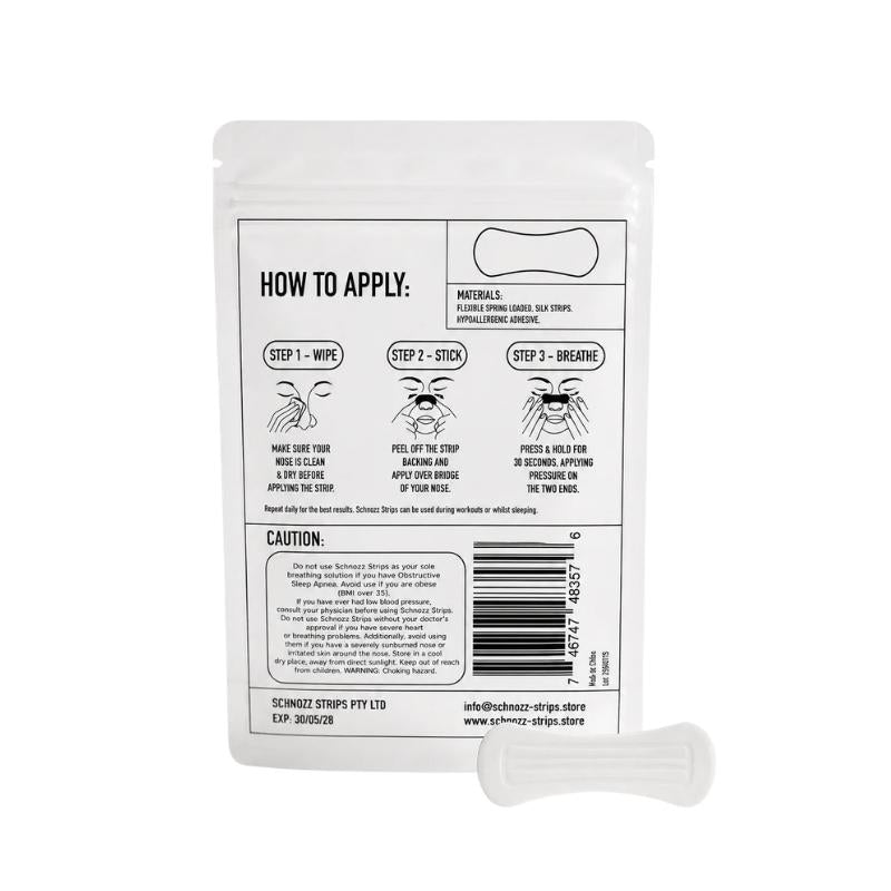 SCHNOZZ Nasal Strips 30 Day Supply
