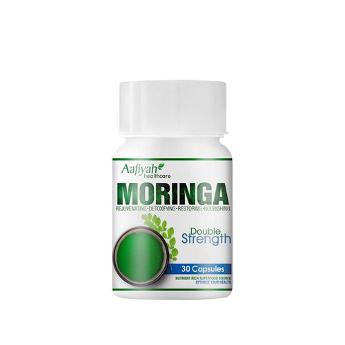 Aafiyah Healthcare Moringa Capsules Packed with nutrients to boost energy, support immunity, and promote overall wellness with moringa extract