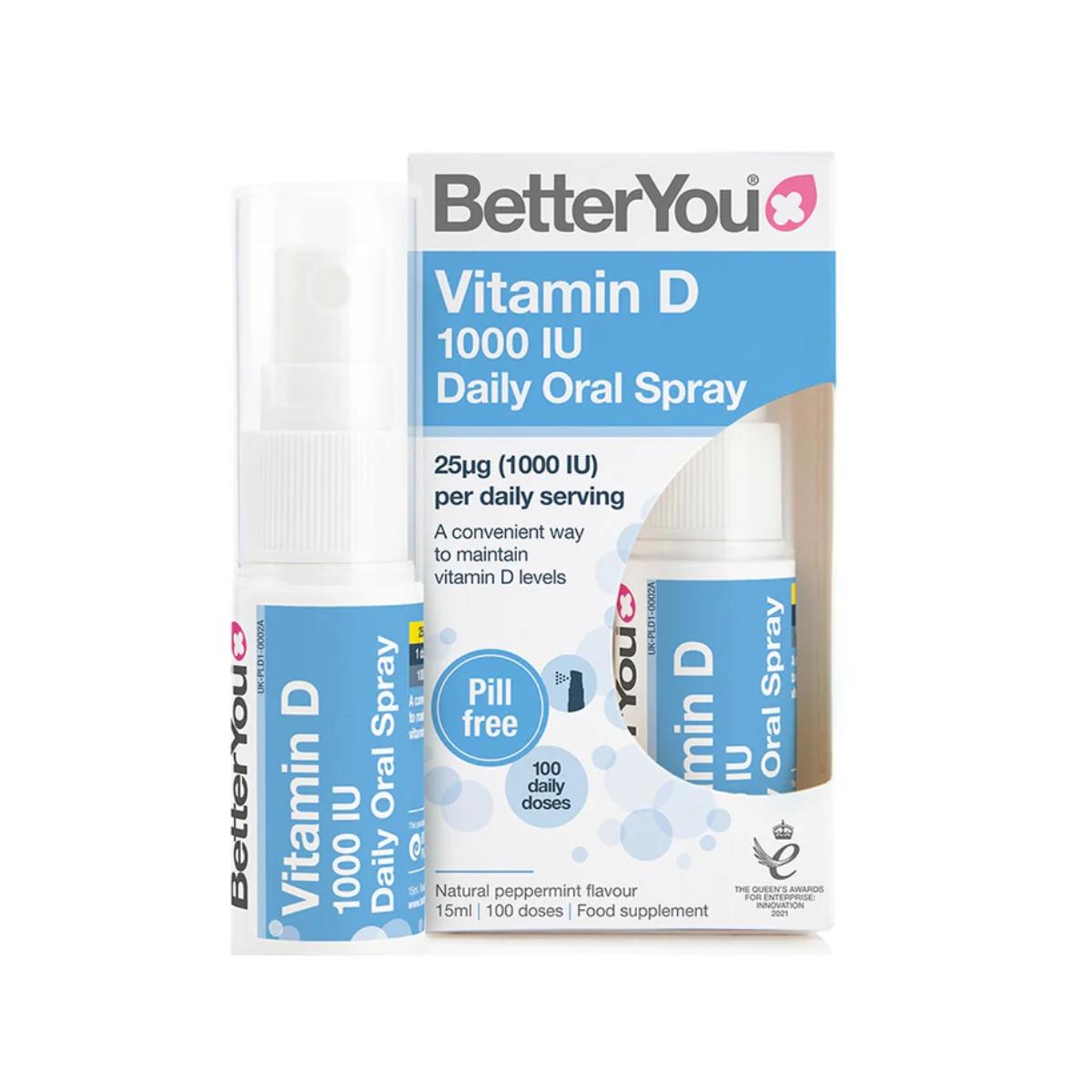 BetterYou DLUX 1000 Daily Vitamin D Oral Spray 15ml