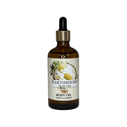 Earthbound Skincare Body Oil Vanilla and Rose 100ml