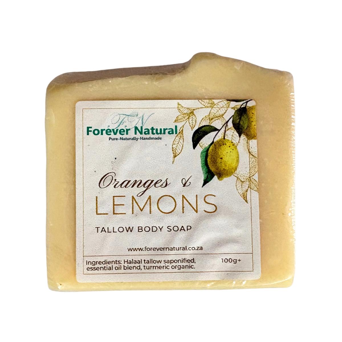 Forever Natural Tallow Body Soap Oranges and Lemon 100g