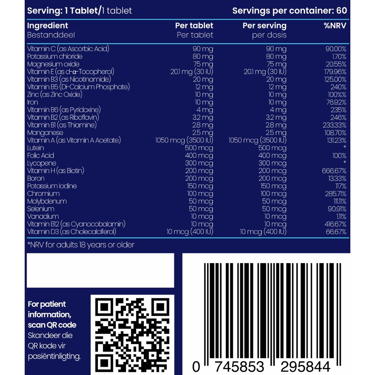 Genologix Adults Multivitamin Complex 60
