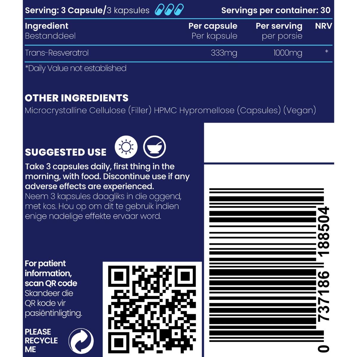 Genologix Resveratrol 1000mg 90