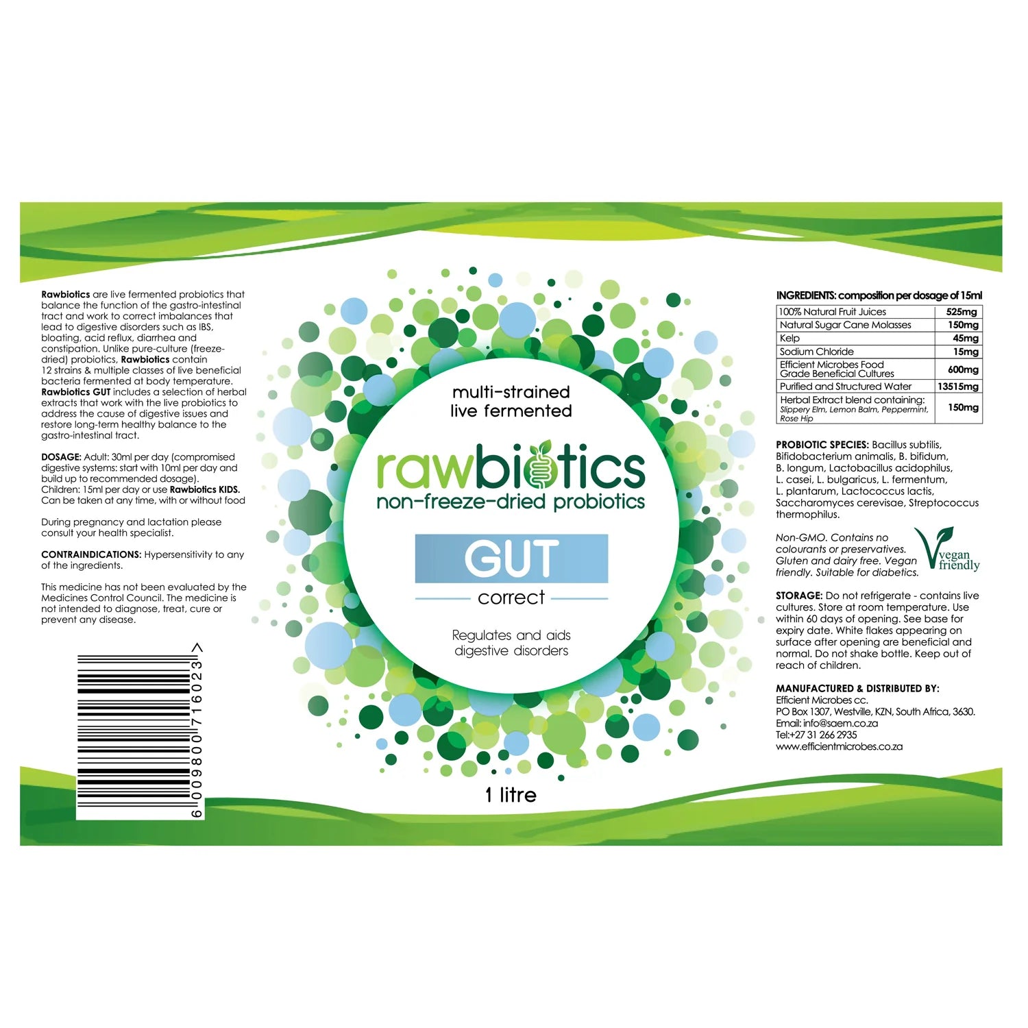 Rawbiotics GUT Correct 500ml
