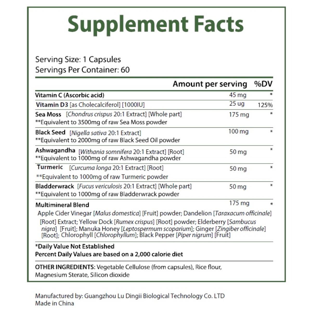 Kisten Herbals Seamoss Allin1 Supplement 60