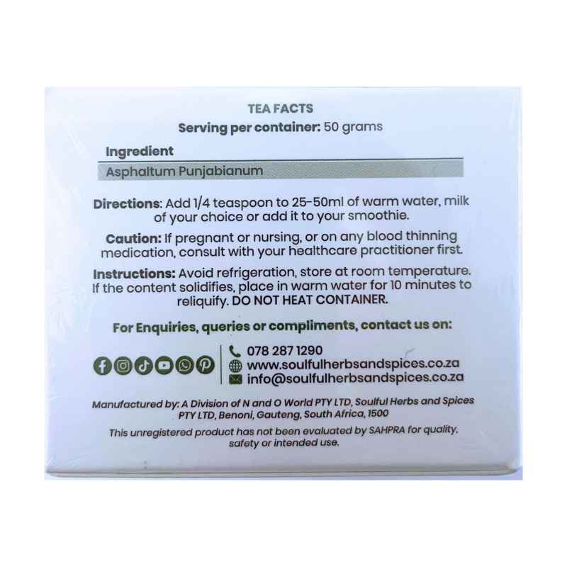 Kisten Herbals Shilajit Resin 70% Fulvic Acid 50g