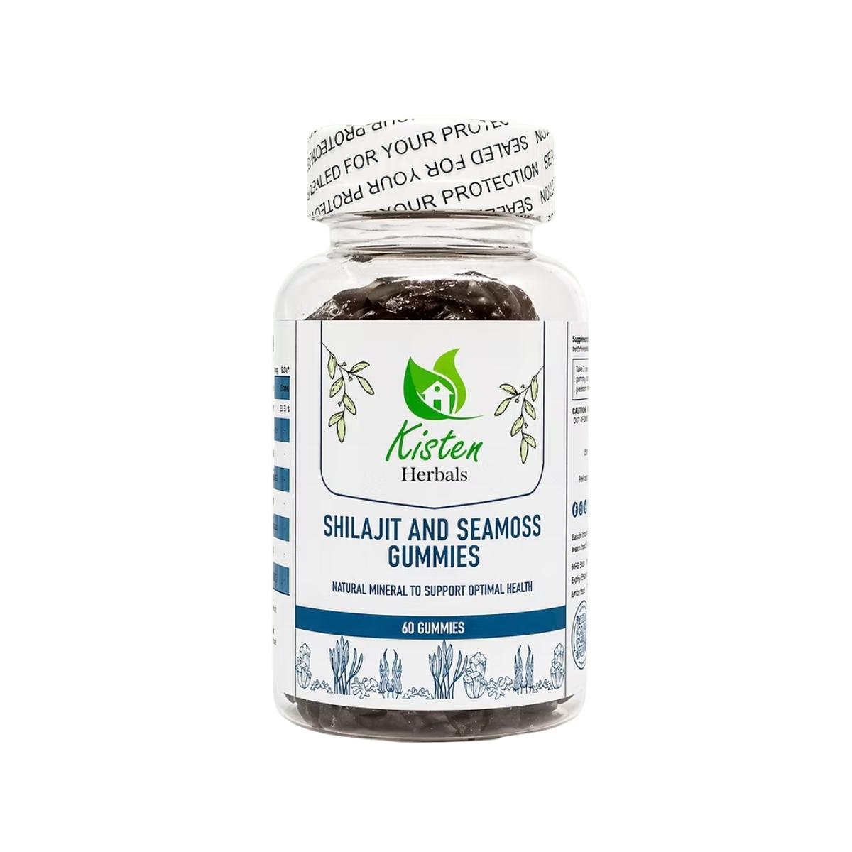 Kisten Herbals Shilajit and Seamoss Gummies 60