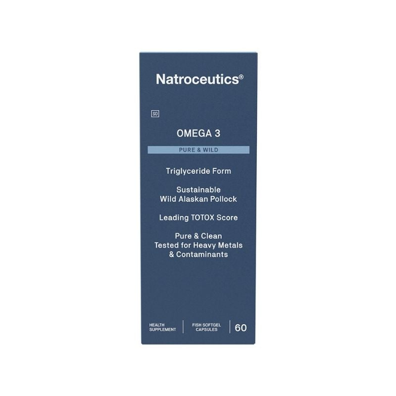 Natroceutics Omega 3 Pure & Wild (60 Softgels) - Sustainably sourced omega-3 for heart, brain, and joint health. Pure, wild, and highly bioavailable