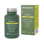 A package of Natroceutics Rhodiola Bioactive capsules, with 30 capsules provided in a green and white container.
