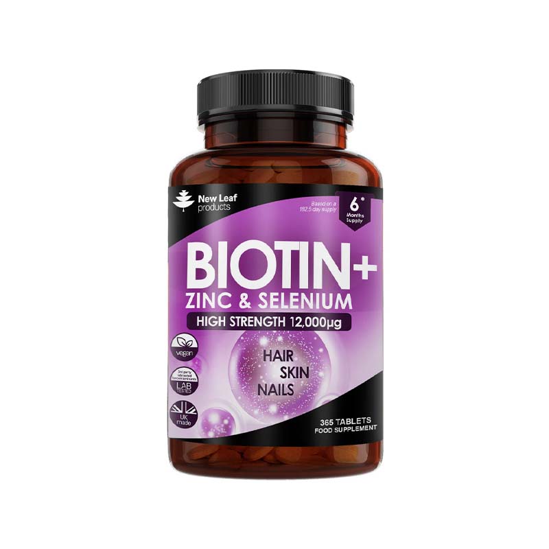 New Leaf Biotin with Zinc & Selenium 365 Tablets 6 Months Supply