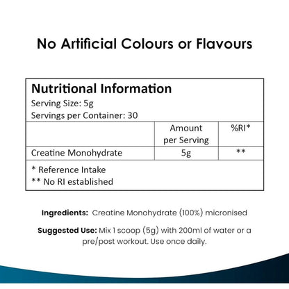 Package of New Leaf products Creatine Monohydrate Powder
