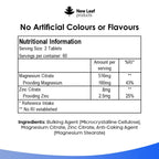 A bottle of New Leaf Magnesium & Zinc Tablets with 120 tablets