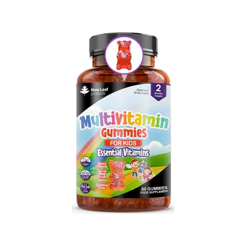 New Leaf Multi Vitamin Gummies for Kids 60 Tasty, chewable gummies packed with essential vitamins and minerals