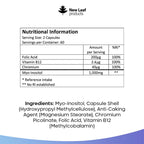 Formulated to support women with PCOS, each capsule contains Myo-Inositol, known for promoting hormonal balance and ovarian health. This supplement is designed to aid in managing PCOS symptoms effectively and naturally