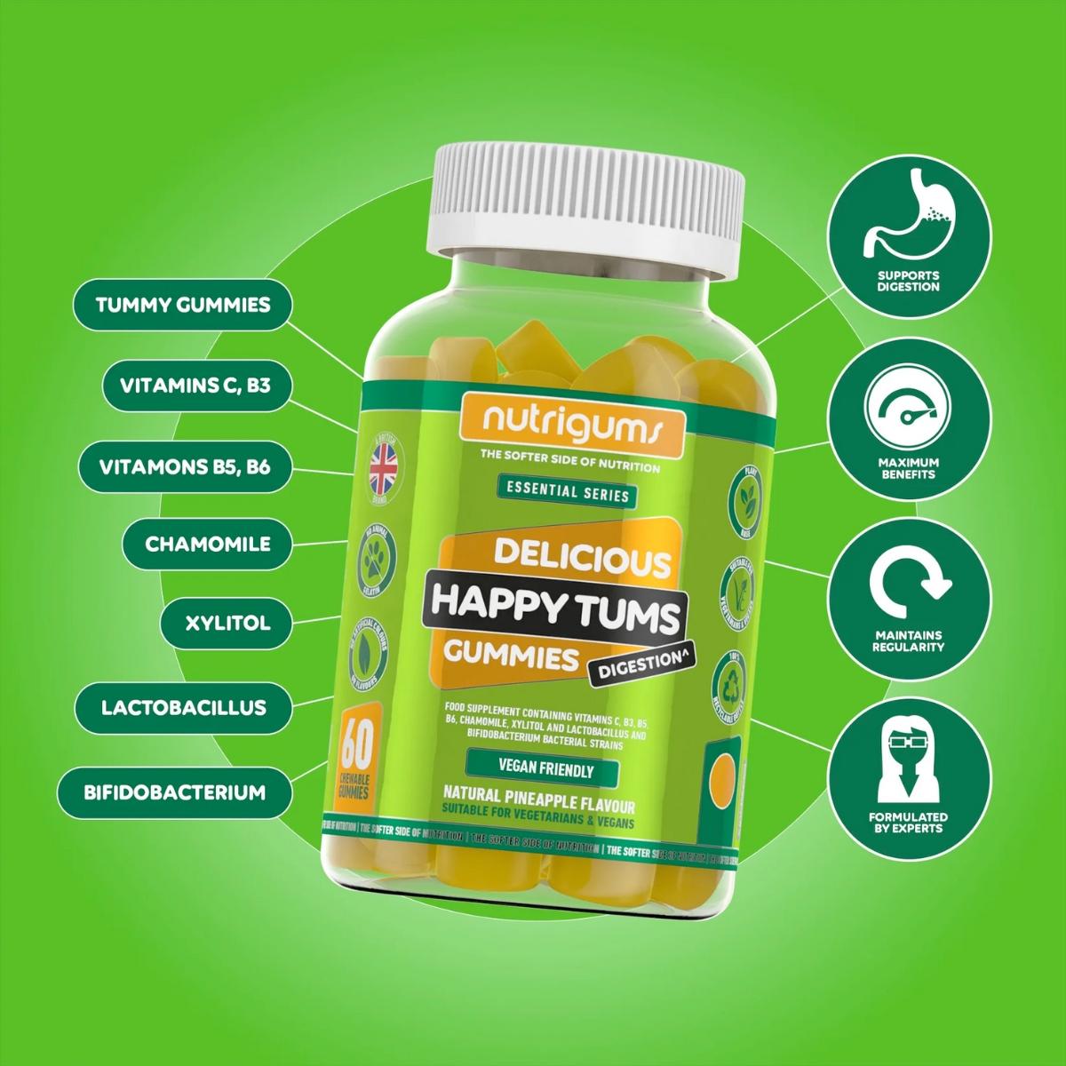 Nutrigums Happy Tums® Digestion Complex Gummy 60