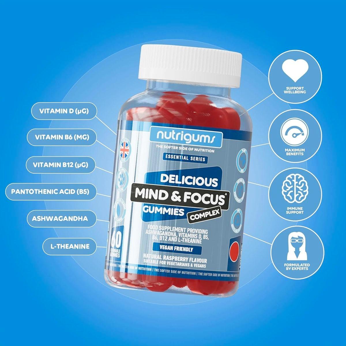 Nutrigums Mind & Focus Ashwagandha Complex Gummy 60