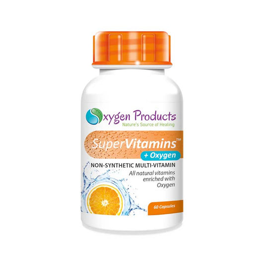 Oxygen Products Super Vitamins + Oxygen, 60 Capsules, Natural Vitamins Enriched with Oxygen