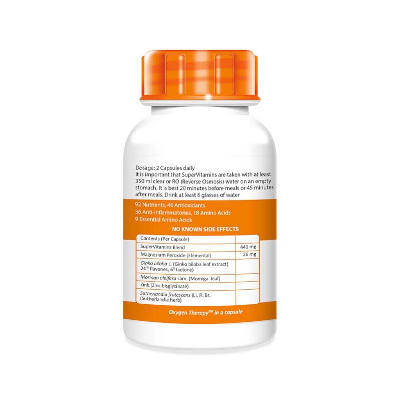 Oxygen Products Super Vitamins + Oxygen 60 Capsules