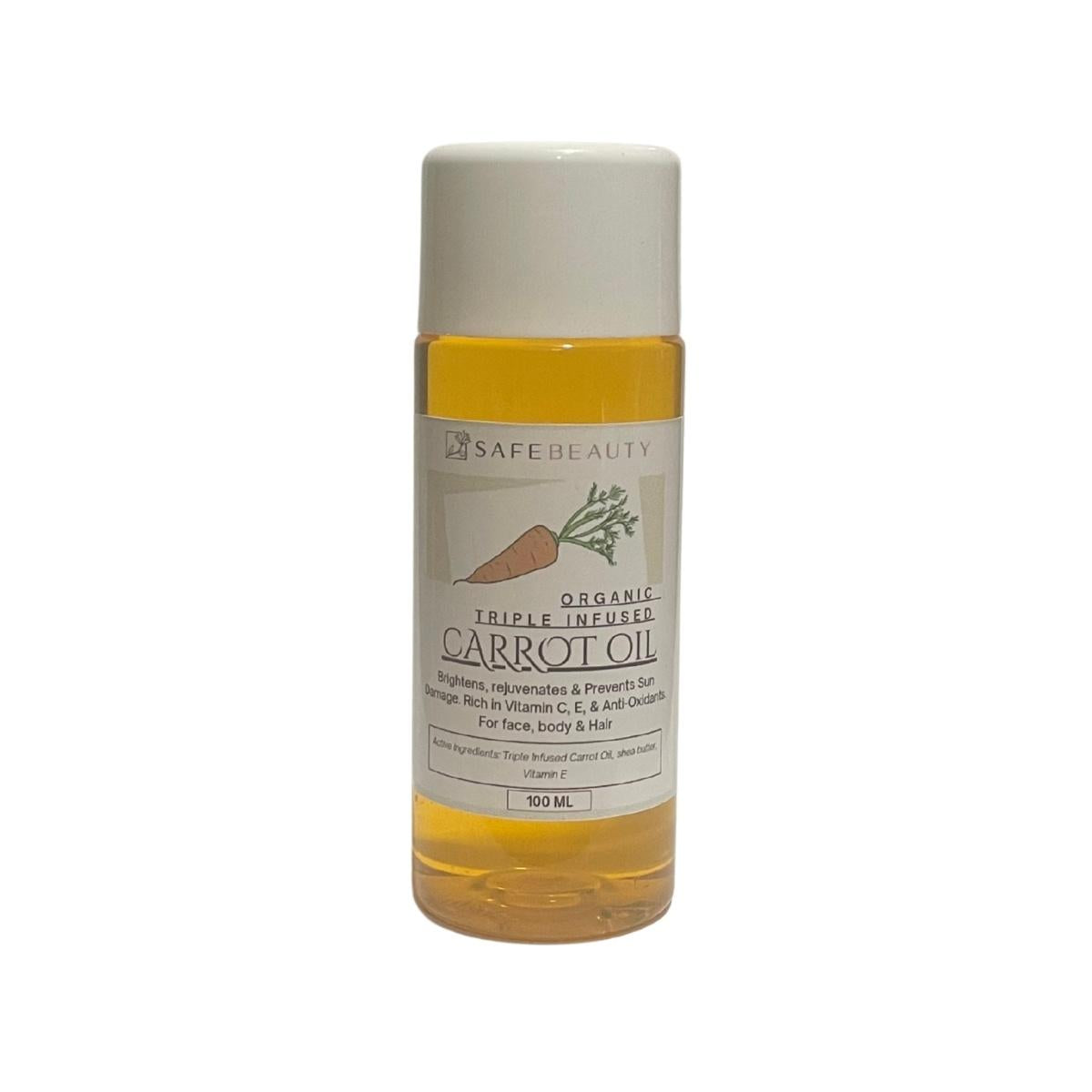 Safe Beauty Organic Triple Infused Carrot Oil 100ml