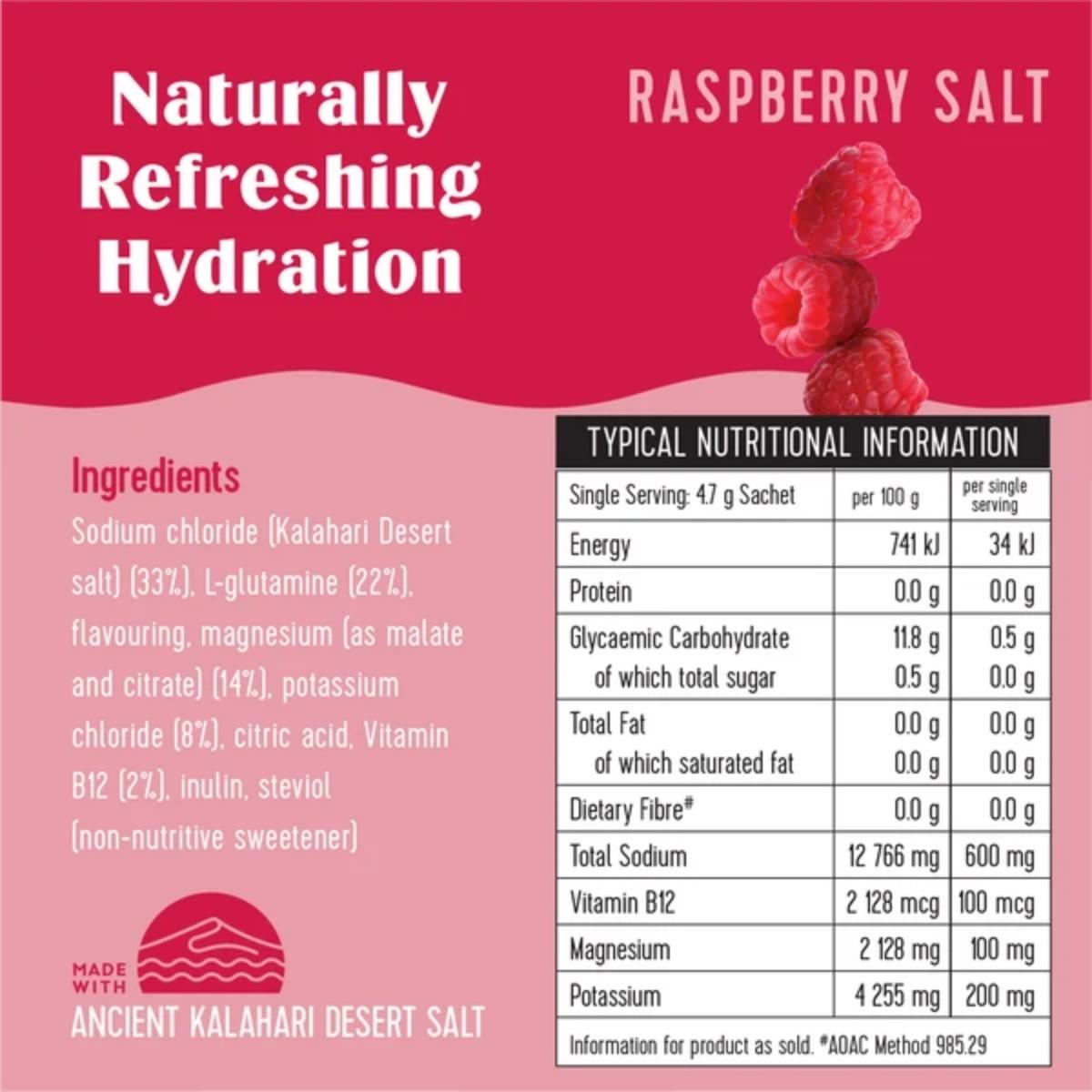 SaltWTR Daily Electrolytes Salt Raspberry 40 Tub Sports Recovery