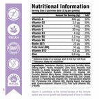 Nutritional ingredients and information of Softi Daily Kids Complete Multivitamin, 60 Halal Gummies, With 11 Vitamins and Minerals