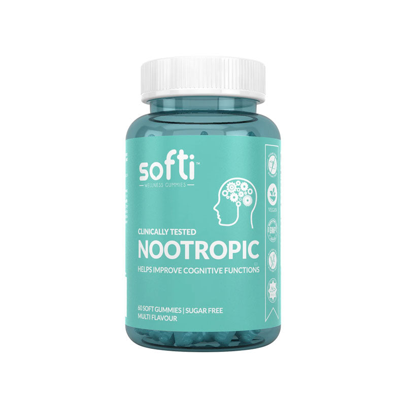 Softi Nootropic, 60 Soft Gummies, For Enhanced Cognitive Function