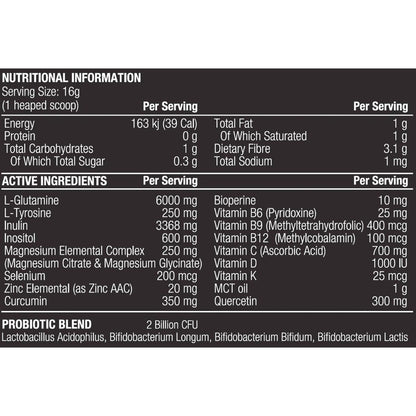 Vitamin G ThyroidShield 400g Nutritional Information